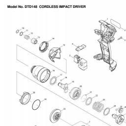 Makita DTD148 spare parts