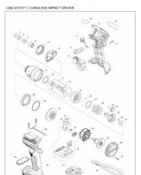 Makita DTD171Z spare parts