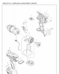 Makita DTP131RFE spare parts