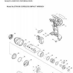 Makita DTW180 spare parts