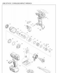Makita DTW181Z spare parts
