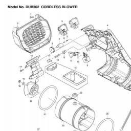 Makita DUB362 spare parts