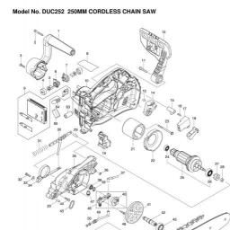 Makita DUC252 spare parts