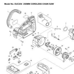 Makita DUC254 spare parts