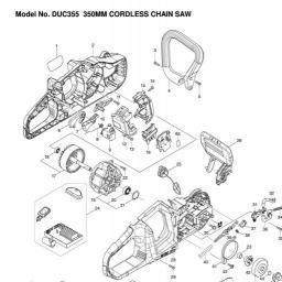 Makita DUC355 spare parts