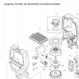 Makita DVC265ZXU spare parts