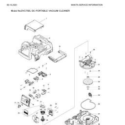 Makita DVC750LZ spare parts