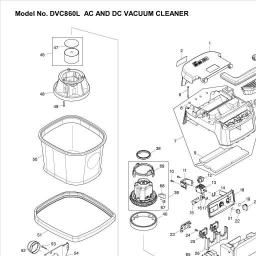 Makita DVC860 spare parts