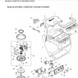 Makita DVC864L spare parts