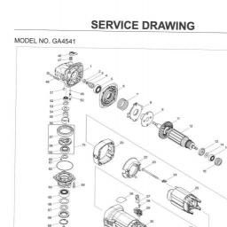 Makita GA4541R spare parts