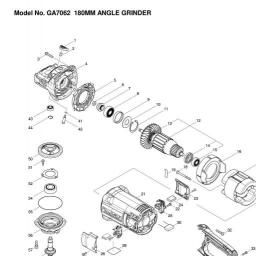 Makita GA7062 spare parts