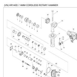 Makita HR140D spare parts