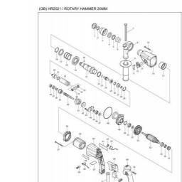 Makita HR2021 spare parts