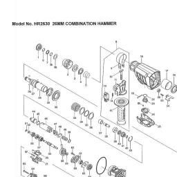 Makita HR2630 spare parts