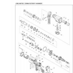 Makita M8700 spare parts