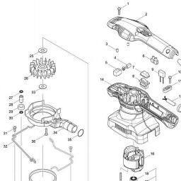 Makita M9203 spare parts
