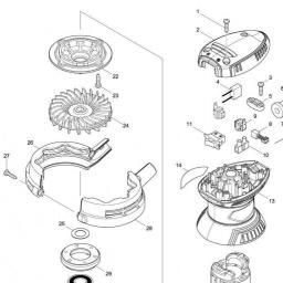 Makita M9204 spare parts