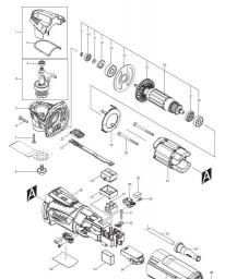 Makita M9800 spare parts