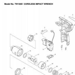 Makita TW100D spare parts
