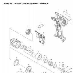 Makita TW140D spare parts
