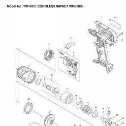 Makita TW141D spare parts