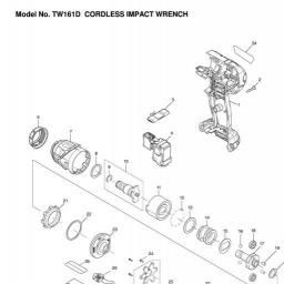 Makita TW161D spare parts