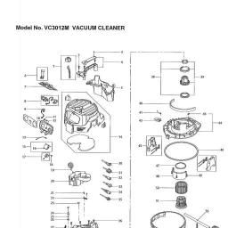 Makita VC3012M spare parts