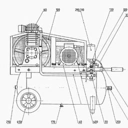 Metabo 001002601610 LP 260/10/40 W COMPRESSOR spare parts
