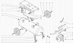 Metabo 001005008110 MEGA 500 W COMPRESSOR spare parts