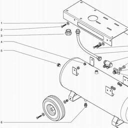Metabo 001007150010 MEGA 715 D COMPRESSOR spare parts
