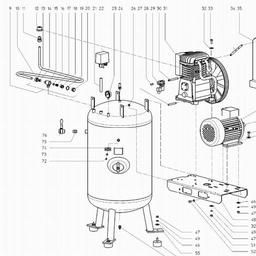 Metabo 001008028210 850/11/270 DS COMPRESSOR spare parts