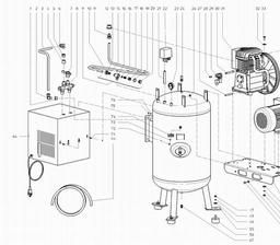 Metabo 001008029010 850/11/270 DS P COMPRESSOR spare parts