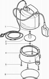 Metabo 003060000210 TP 6000 S SUBMERSIBLE PUMP spare parts