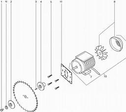 Metabo 010000424012 4,20 DNB MOTOR, CIRCULAR SAW BENCH spare parts