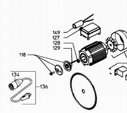 Metabo 010001122010 2,50 WNB MOTOR, CIRCULAR SAW BENCH spare parts