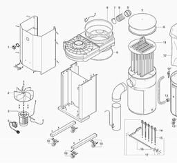 Metabo 013020011010 SPA 2002 D DUST COLLECTOR spare parts