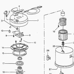 Metabo 022001002310 STN 1000/20 W WET/DRY VACUUM spare parts