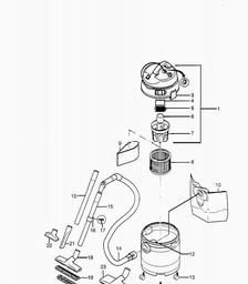 Metabo 022001200010 ST 1200/30 W WET/DRY VACUUM spare parts
