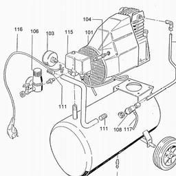 Metabo 023002202010 K 220/8/24 W COMPRESSOR spare parts