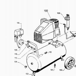 Metabo 023002504510 LP 250/8/60 W COMPRESSOR spare parts