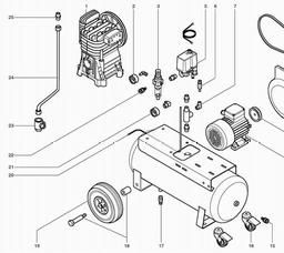 Metabo 023004504610 MEGA 450 D COMPRESSOR spare parts