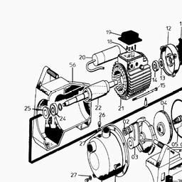 Metabo 025003001010 P 300/1300 N CENTRIFUGAL PUMP spare parts