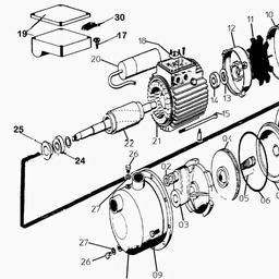 Metabo 025003007010 P 300/1100 N CENTRIFUGAL PUMP spare parts