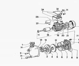 Metabo 025003300110 S 3300 CENTRIFUGAL PUMP spare parts