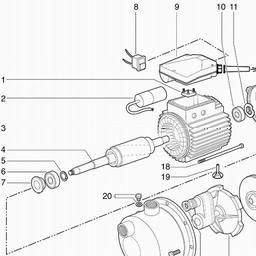 Metabo 025030001810 P 3000 N GARDEN PUMP spare parts