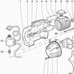 Metabo 025033006510 HWA 3300 K DOMESTIC WATER SUPPLY SYSTEM spare parts