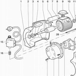 Metabo 025033007310 HWA 3300 N DOMESTIC WATER SUPPLY SYSTEM spare parts