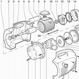Metabo 025040000410 P 4000 N GARDEN PUMP spare parts