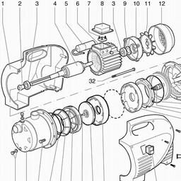 Metabo 025055000610 P 5500 M GARDEN PUMP spare parts