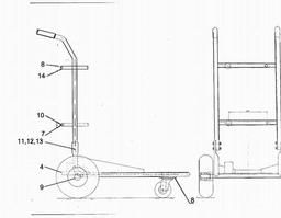 Metabo 090200722910 SWK250/WIG TRANSPORT TROLLEY spare parts